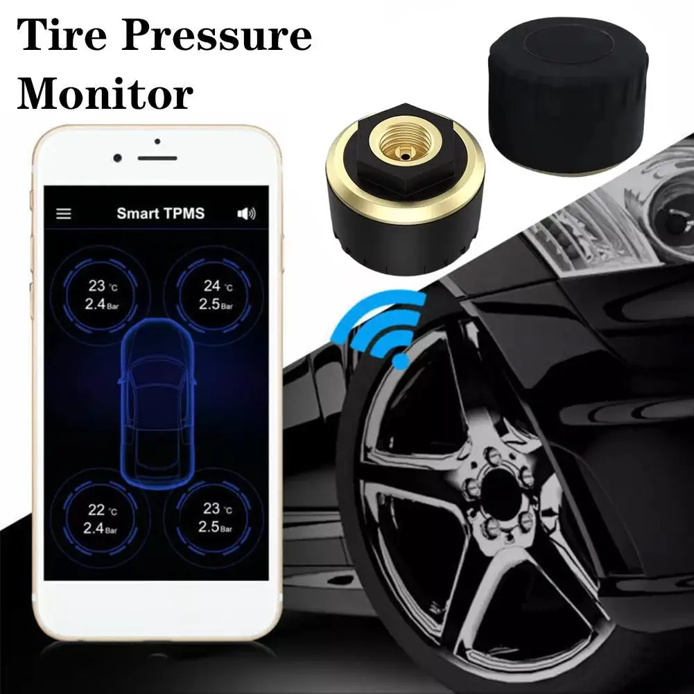 

Bluetooth Car Tire Pressure Monitoring System Wireless TPMS Tyre Monitoring System Sensor With 2 External For iOS Android M6A6
