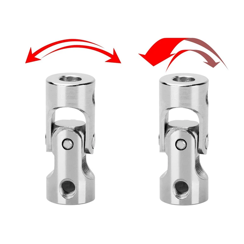 8 pakietów 4Mm do 4Mm ze stali uniwersalnego złącza sprzęgającego Cardana, Model obrotowy silnik DIY akcesorium do montażu wału