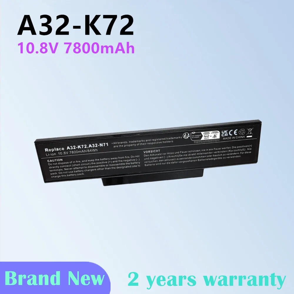 

A32-N71 Laptop Battery For Asus N73 N73F N73G N73J N73Q N73S N73V X77 X77J X77V X77VG 70-NXH1B1000Z 70-NX01B1000Z 70-NZYB1000Z