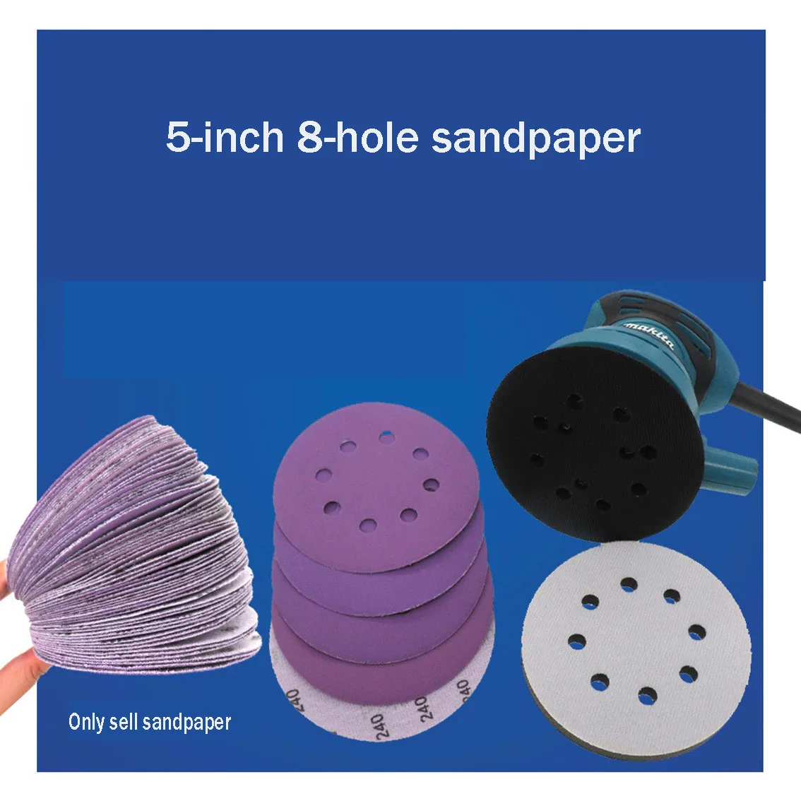 

5 Inch 125mm Sanding Discs 8 Hole Hook Loop Sandpaper Sanding Paper Sanding Disc Abrasive Polishing Tools 600-5000 Grit