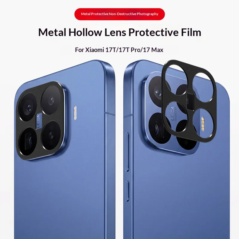 

Aluminum Metal Rear Camera Lens Glass for Xiaomi 17T Pro Lens Screen Protector Full Cover Glass Lens Ring Film for Xiaomi 17T