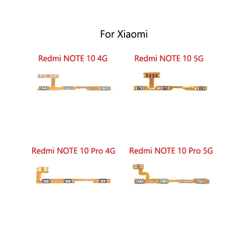 Pop 10PCS/Lot For Redmi NOTE 10 Pro 4G 5G Power Button Switch Volume Mute Button On / Off Flex Cable