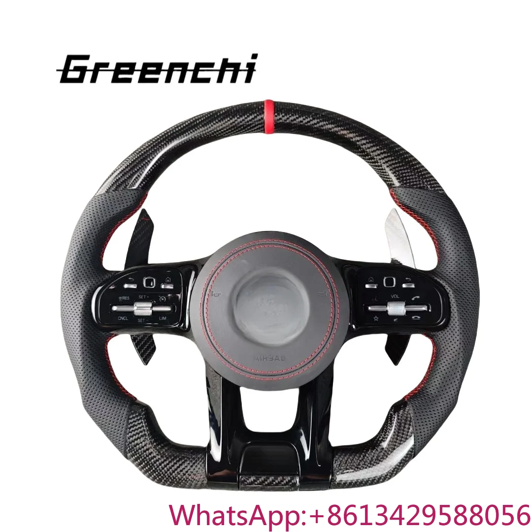

For Mercedes Benz GLC63 GLC43 C200 C260 C180 E300 GLE63 GLB CLA45 CLA35 AMG Carbon Fiber Steering Wheel Modification