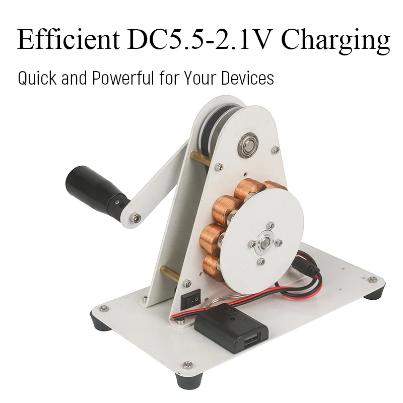 Hand Crank Generator 220v Mobile Phone Charging Treasure Manual Generator ermanent Magnet USB Mobile Phone Charging 12V
