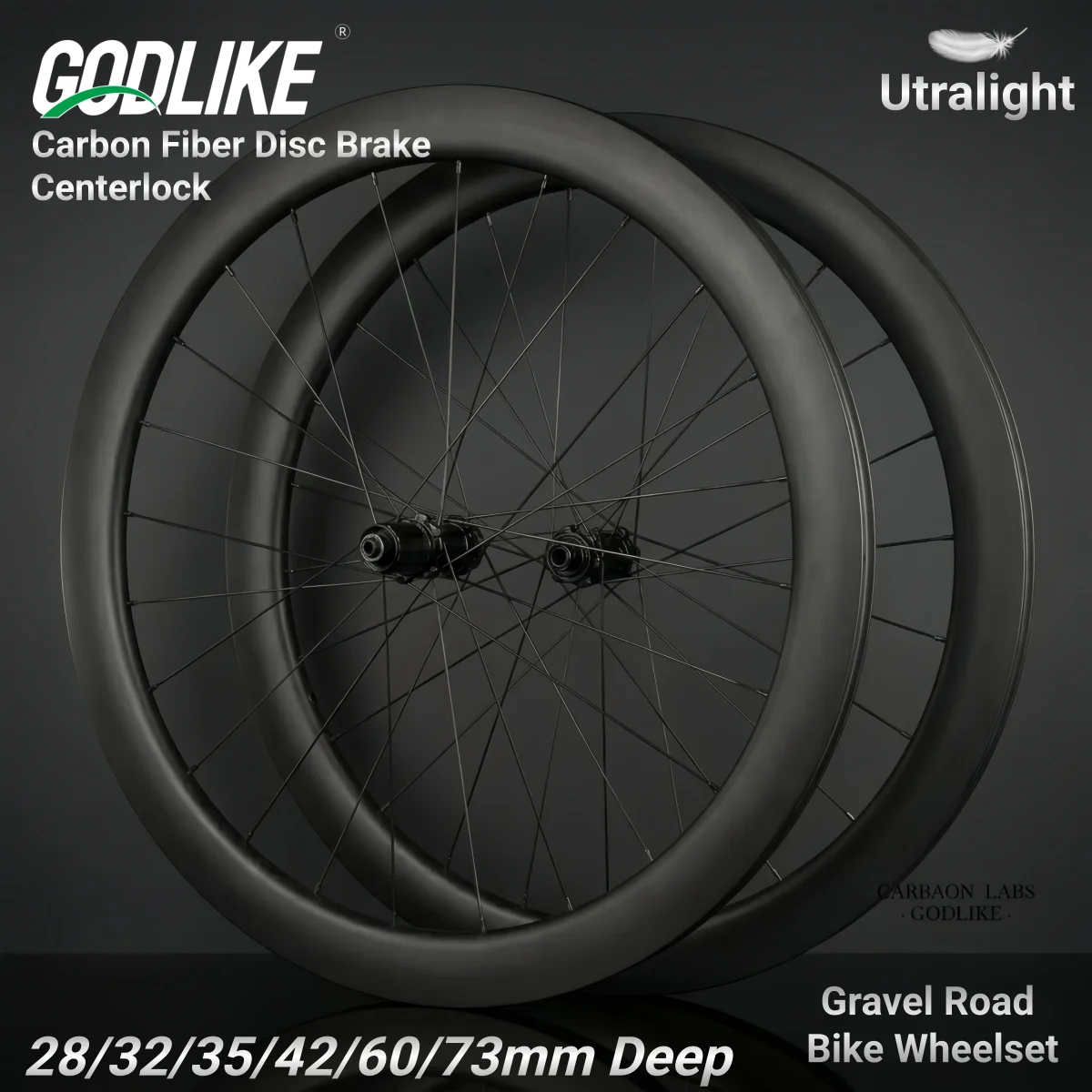 

Gravel 700C Carbon Fiber Wheelset Road Bicycle Wheels 28/32/35/42/60/73mm 24H Disc Brake Thru Axle Central Lock Hub Racing Wheel