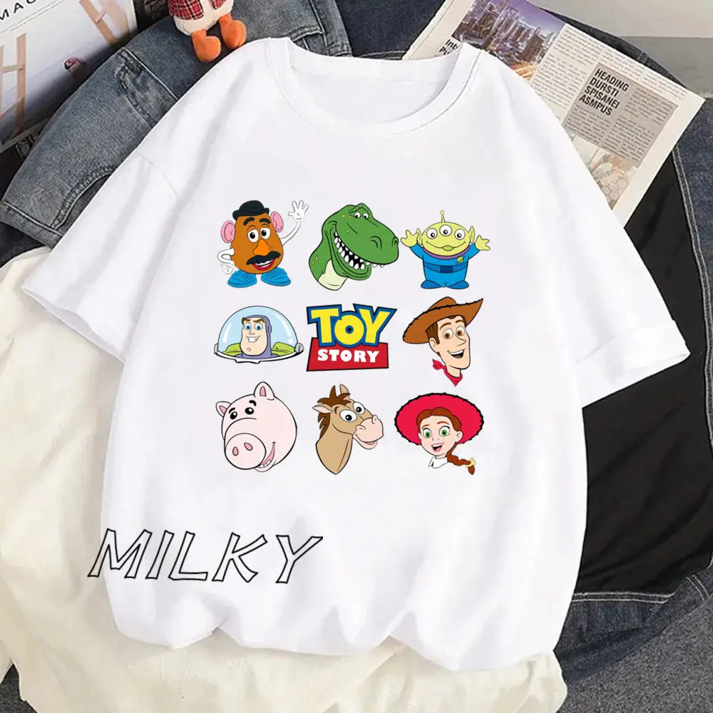 

w japońskim stylu Toy Story T-shirty Buzz Lightyear Jessie Woody Koszulka z krótkim rękawem Odzież damska T-shirty Oversize Streetwear