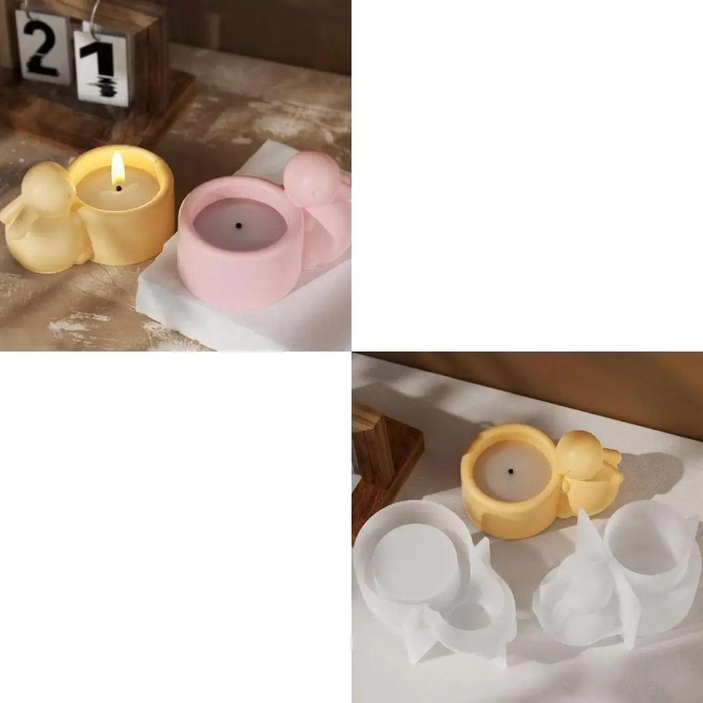 Silicone Rabbit Cup Mold Creative Handmade Mold Jewelry Making Tool Perfect for Beginners and Creative Designing