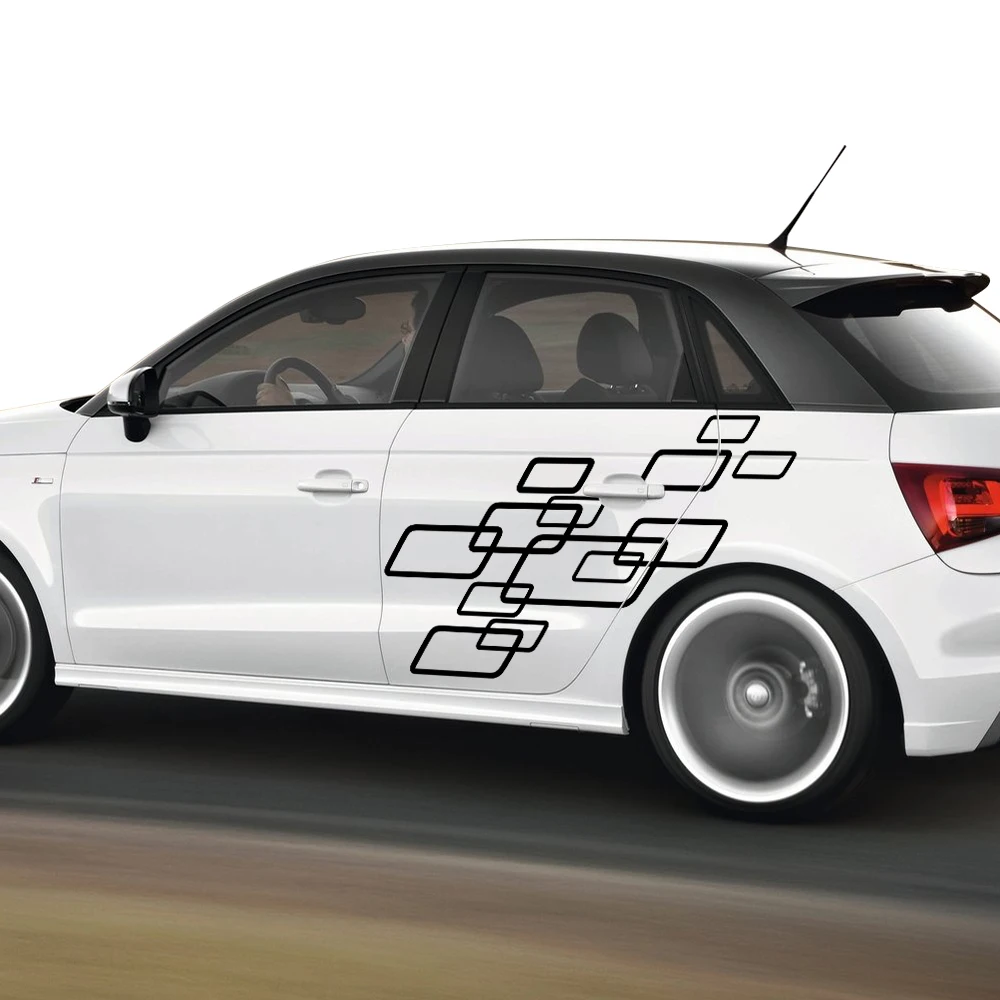 

For Audi A1 8X GB GBA S1 2PCS Car Side Door Sticker Side Door Vinyl Decal Personalised Irregular Graphics Auto Accessories