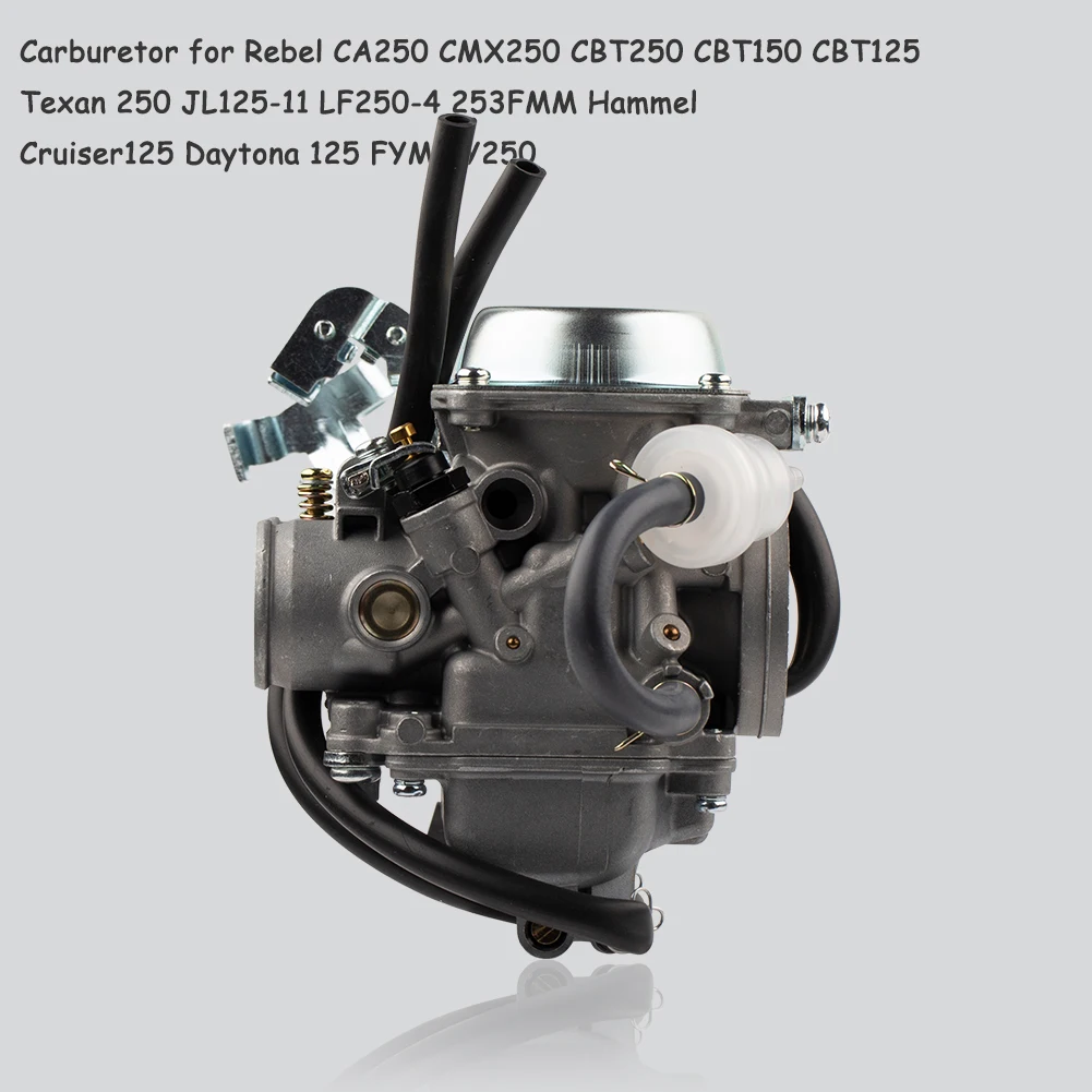 PD26 Carburetor for Honda Rebel CA250 CMX250 CBT250 CBT150 CBT125 Texan 250 JL125-11 LF250-4 253FMM Hammel Cruiser125 FYM FY250