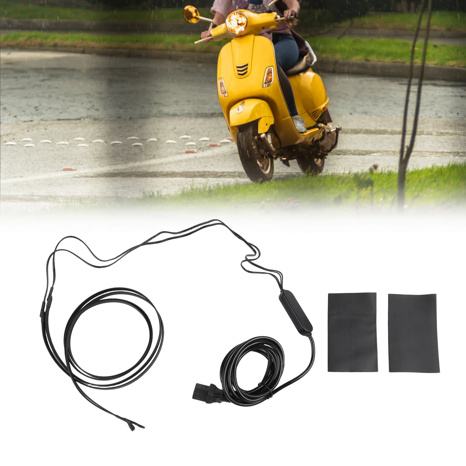 Electric Bike Heated Handlebar Grips 48-72V 3 Gear For Ptc Heating Winter Riding Accessories For Motorcycle Scooter For E-bike