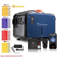 8KW 12V&24V &220V Diesel Air Heater With Bluethooth & LCD Switch Ultra quiet Night heater For Car Trailer Truck Garage Camper