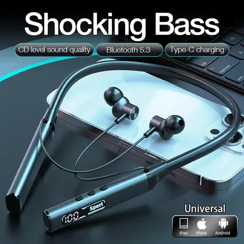 EARDECO 100 Hrs Endurance Bluetooth Headphone Bass Wireless Headphones Stereo Sport Auriculares Bluetooth Earphone Headphone Mic