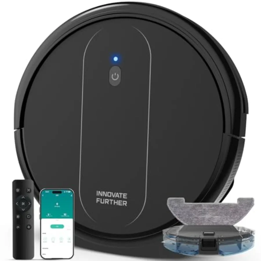 3-in-1 Robot Vacuum 4000Pa Strong Suction Robot Vacuum Cleaner and Smart Navigation and Alexa/APP Control and Auto Recharge and