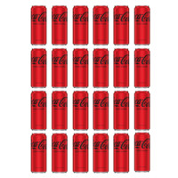 24x COCA-COLA Zero carbonated drink 0.33L can narrow