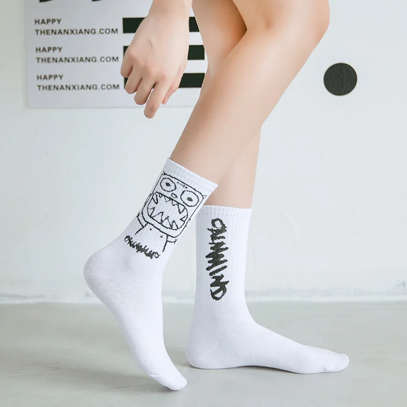 5 쌍 남자 양말 세트 만화 재미 있은 맞춤형 유행 다목적 중간 튜브 양말 편안한 냄새 증거면 양말