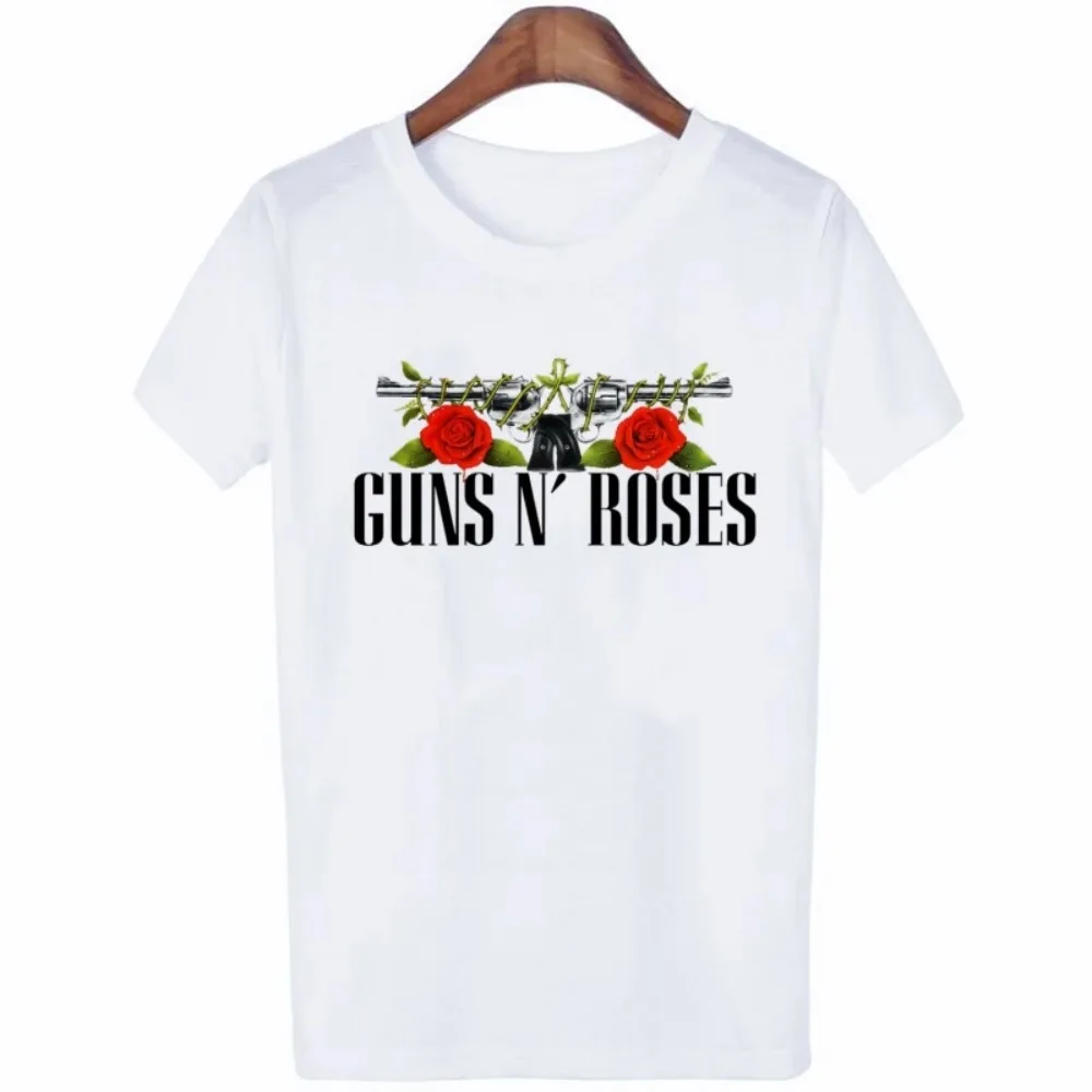 GUNS and Roses Rockband T-Shirt Damen Print Streetwear T-Shirt weiblich Punk Mode Harajuku Kawaii T-Shirt Y2K Kleidung ﻿ – Detail 10