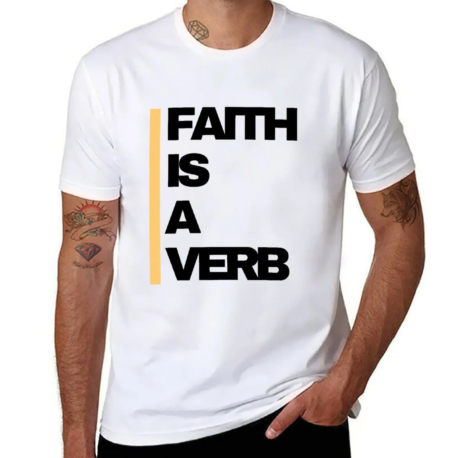 

t T-Shirt shirts shirt IS for graphic VERB man man man FAITH BOLD t shirts cotton - cotton soft t 100% A