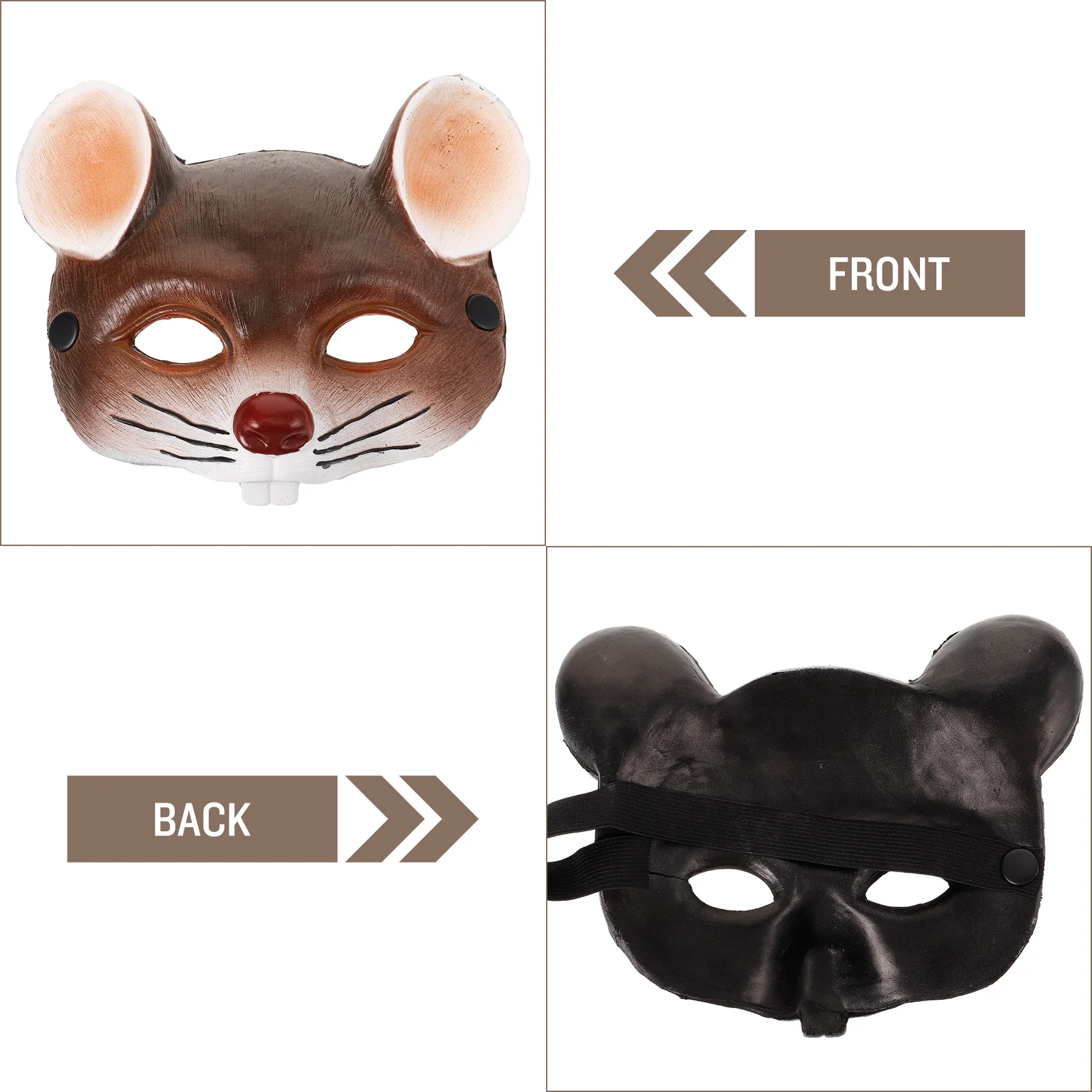 

1pc 3D Mouse Mask Brown Lightweight For Halloween Carnival Party Masquerade Cosplay Costume Accessory Party Decorations