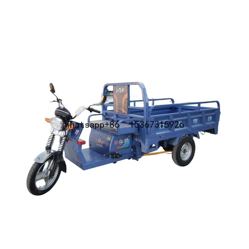 

High-powered farming cargo electric tricycle 1000w 60v opened crops 3 wheels electric vehicle for farm using