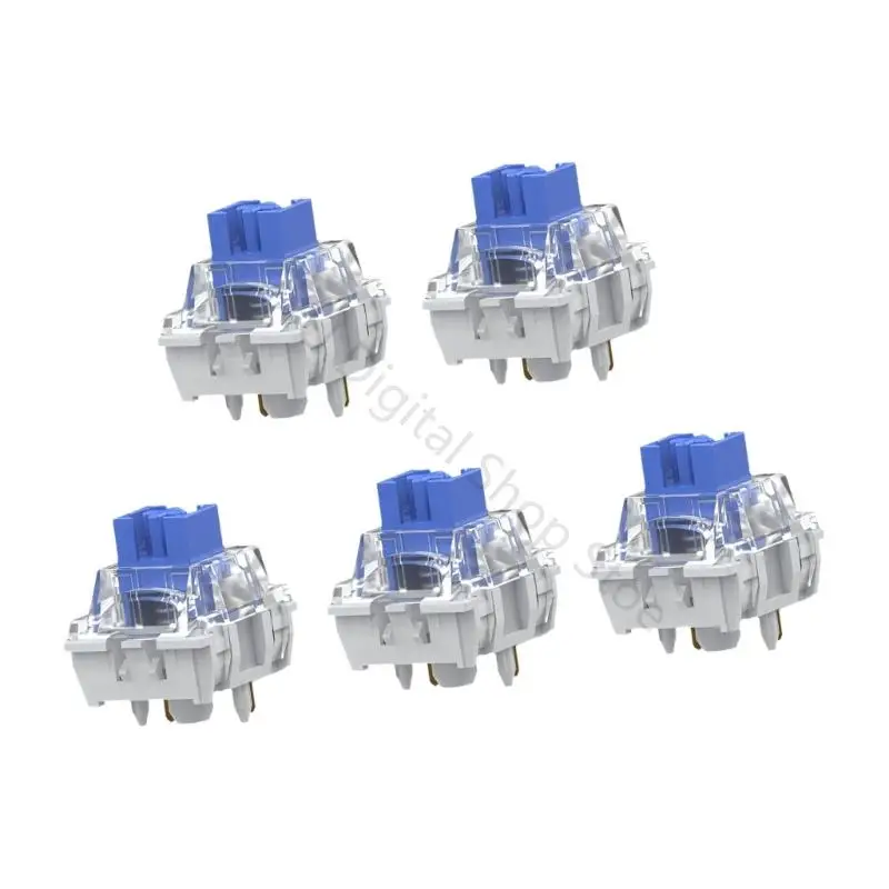 96BA V2 Tastaturschaltermodul für DIY-Reparatur mit transparentem Gehäuse und blauem Stiel – Detail 10