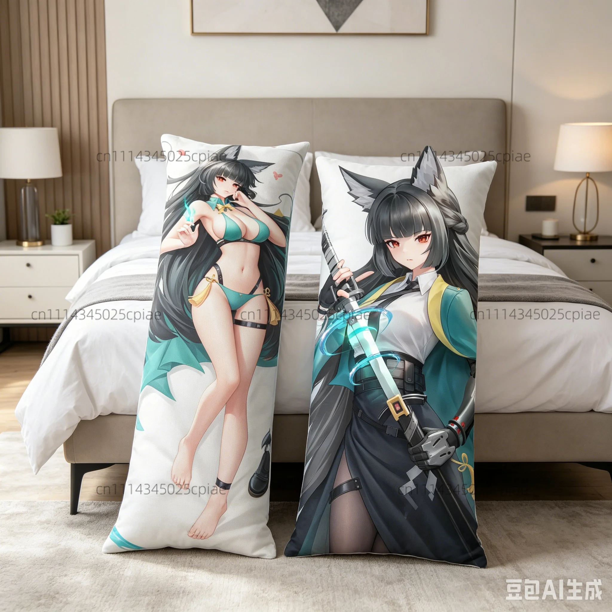 Anime Zenless  Zone Zero Body Pillowcase Two-Sided Print Life-Size Pillow Cover Bedroom Decor Soft Long Dakimakura Cushion Cover - view 3