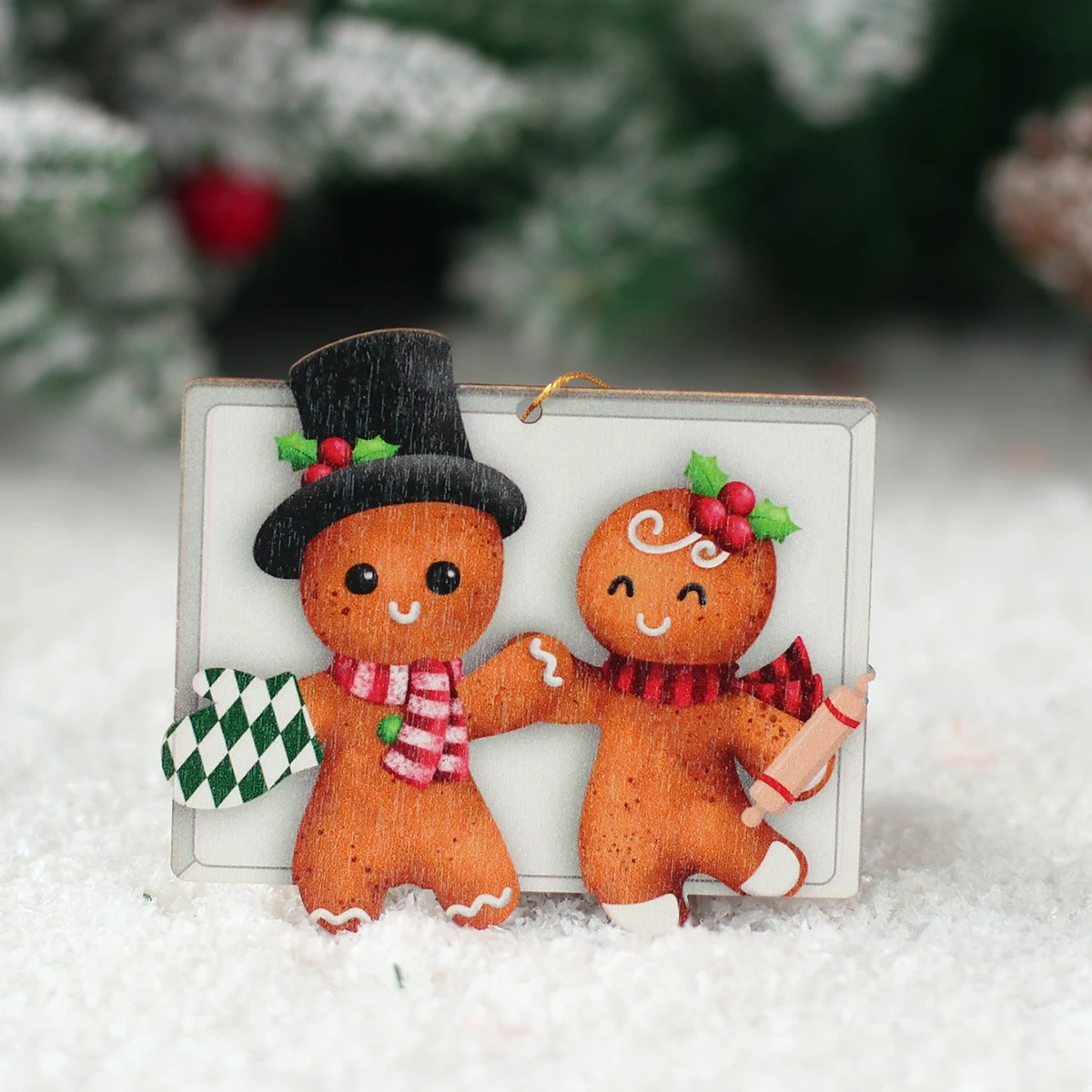 Christmas Family Pendants Xmas Tree Hanging Ornaments Gingerbread Man Christmas Decoration 2024 for Home Navidad New Year 2025