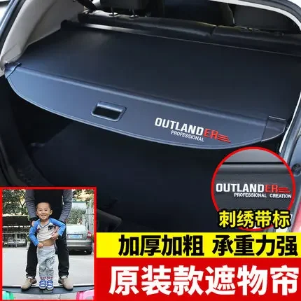 Retractable Trunk Shelf Shade Curtain Security Cargo Cover 1 Pcs For Mitsubishi Outlander 2013-2018 Interior