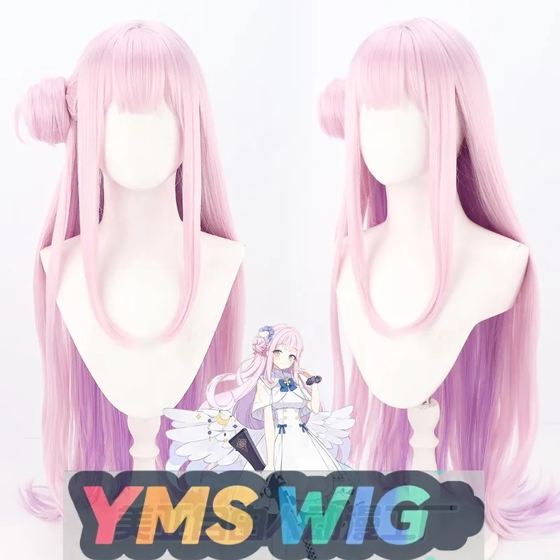 

[YMS WIG] Blue File Shengyuan Unspent Cos Wig Pink And Purple Two-Color Micro-curly Long Hair Simulation Scalp