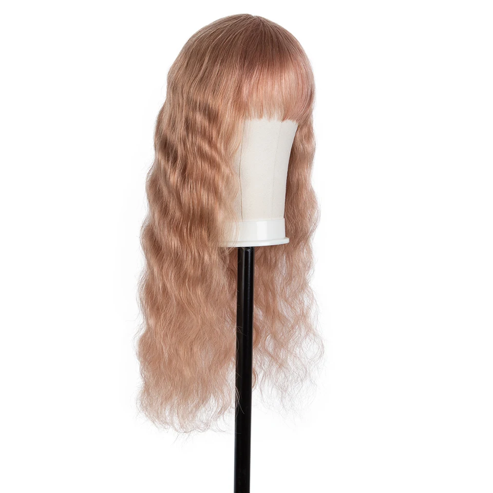 Schlanke Menschliche Haar Perücken Für Frauen Bob Perücke Mit Pony Lose Welle Menschenhaar Perücken Remy Brasilianische Haar Perücken Körper welle Kurze Perücken