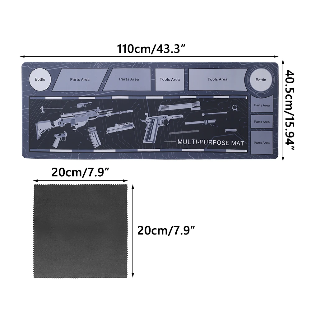 Alfombrilla para limpieza de armas en goma – protección y base - imagen 3