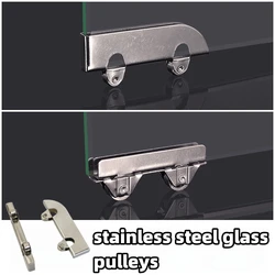 10/20 PCS 5mm Aircraft Clamp Wheel Glass Sliding Door Pulley Stainless Steel Wheel Display Cabinet Sliding Door Accessories