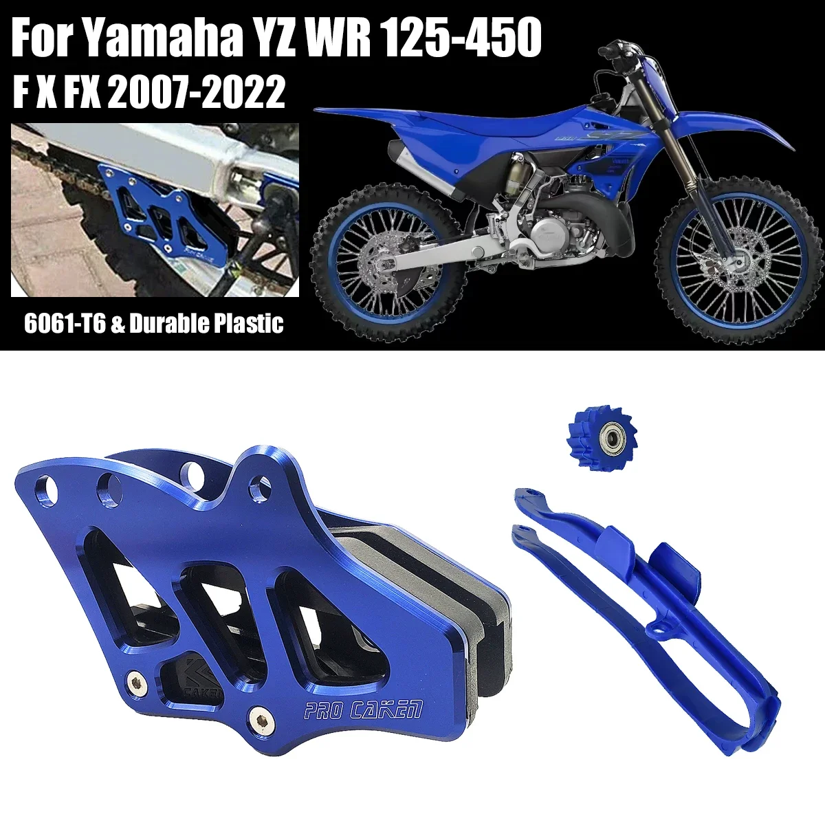 For Yamaha YZ125 YZ250 YZ250F YZ450F YZ250FX YZ450FX WR250F WR450F YZ WR Motorcycle Chain Swingarm Chain Guide Slider Roller