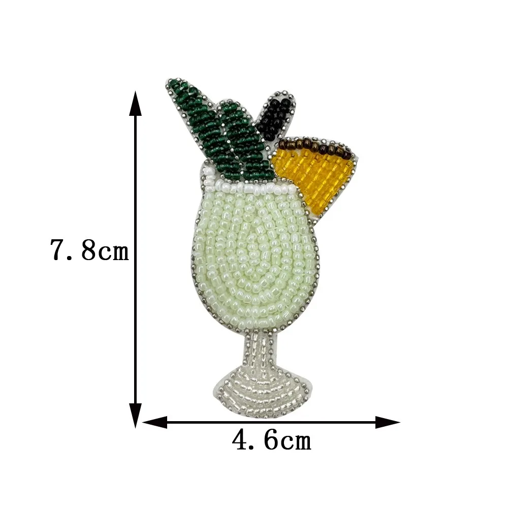 

Beaded Brooch Beads Cocktail Cup Juice Cup 10g Sewing Applique For Party Decor Clothing Special Occasion