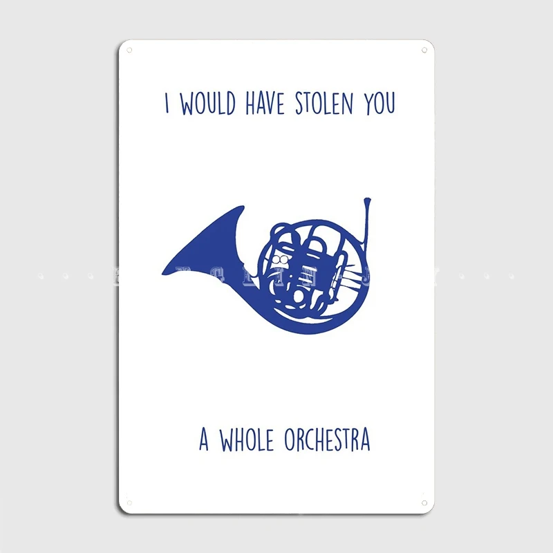 Blue French Horn - Himym Metal Plaque Poster Pub Create Home Wall Decor Tin Sign Posters