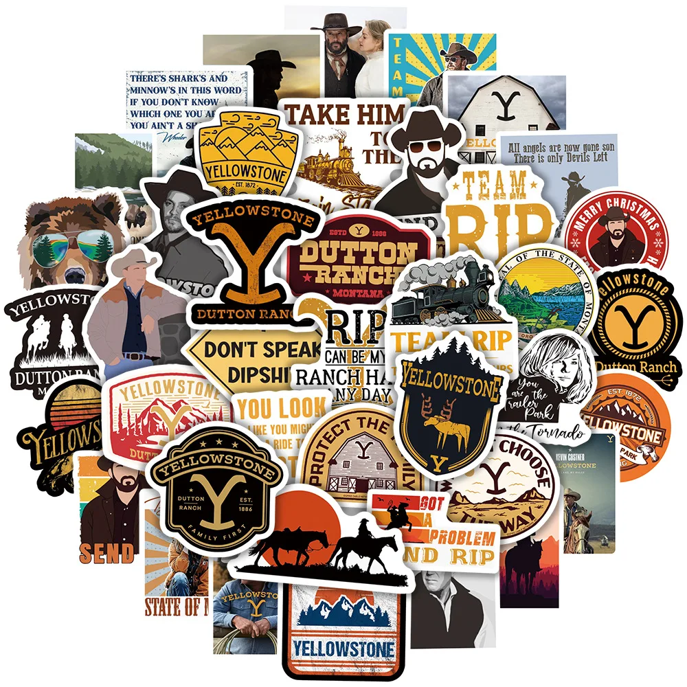 10/30/50pcs American Drama Yellowstone Park Graffiti Stickers  Usa Up Life Funny Scrapbook Diy Gift Laptop Phone Decal Stickers