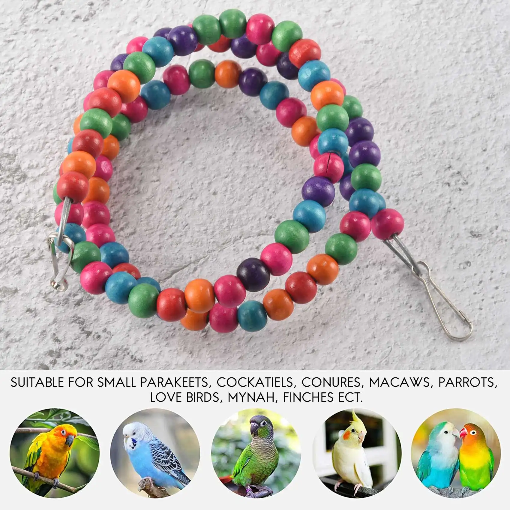 

N96R 6- шт. игрушки для птичьих попугаев, игрушка-качели для птиц, красочный жевательный подвесной гамак, качели, колокольчик, лестницы для восхождения домашних животных, игрушки для птиц