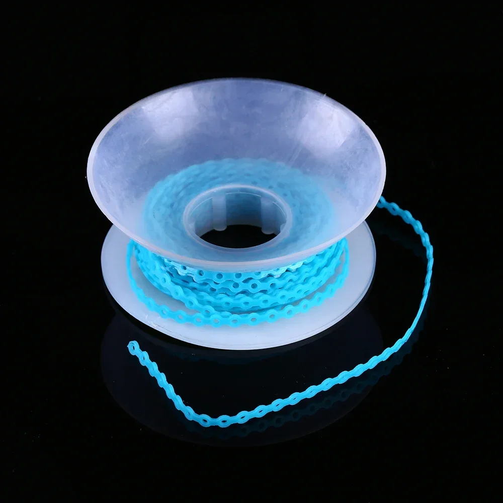 10Rolls/pack Dental Orthodontic Elastic Rubber Power Chain Rubber Band Long Short Closed Elastic Ultra Power Chain High Strength
