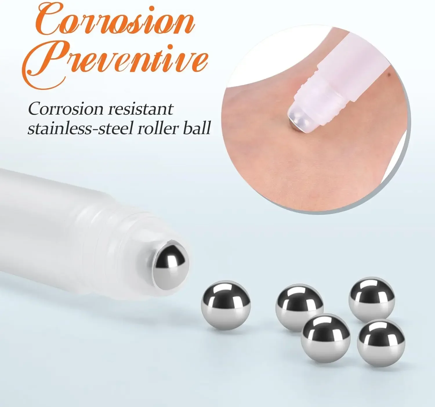 10ML Refillable Roller Ball Plastic Bottle Travel Portable Container Cosmetic Liquid Dispenser