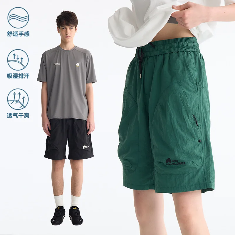 Весна-лето, новая рабочая одежда в американском стиле, дышащие быстросохнущие спортивные шорты на шнуровке, свободные шорты унисекс с пятью точками и принтом Z9TK