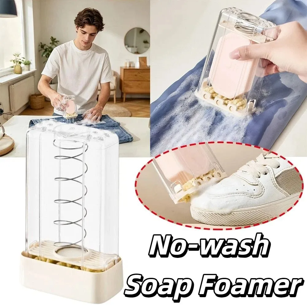 

Case Multifunctional Soap Foaming Box Eco-Friendly Portable No-wash Soap Foamer Drain Water Roller Type Soap Storage Box Outdoor
