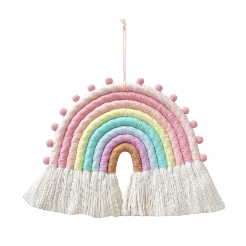 Macrame Rainbow muurhanger voor slaapzaal kinderkamer huisdecoratie babyshower