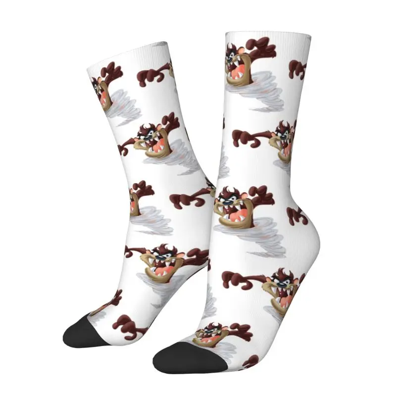 Tasmanian Devil Mens Crew Socks Unisex Funny 3D Print Taz Cartoon Comic Dress Socks