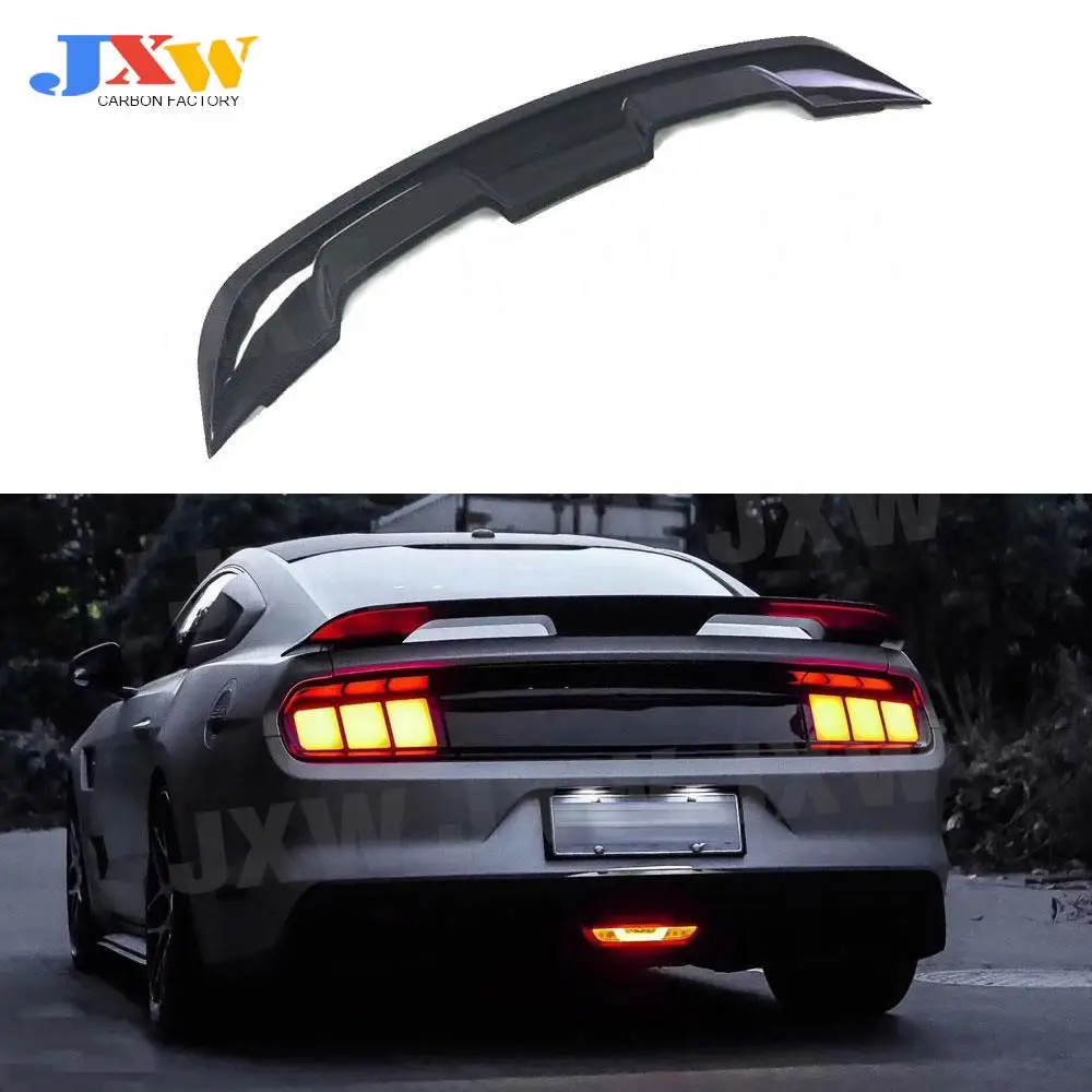 

Carbon Fiber FRP Rear Spoiler Boot Trunk Wings For Ford Mustang GT V8 V6 Coupe 2015-2019 GT500 Style Spoiler Car Styling