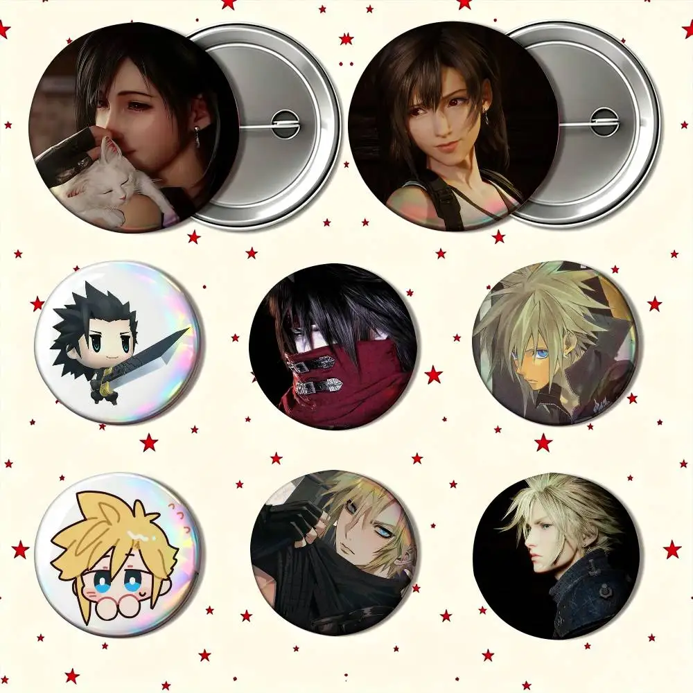Game Final Fantasy 25mm 32mm 44mm 58mm Anime Badges Brooches DIY Pins Decorations Birthday Gifts