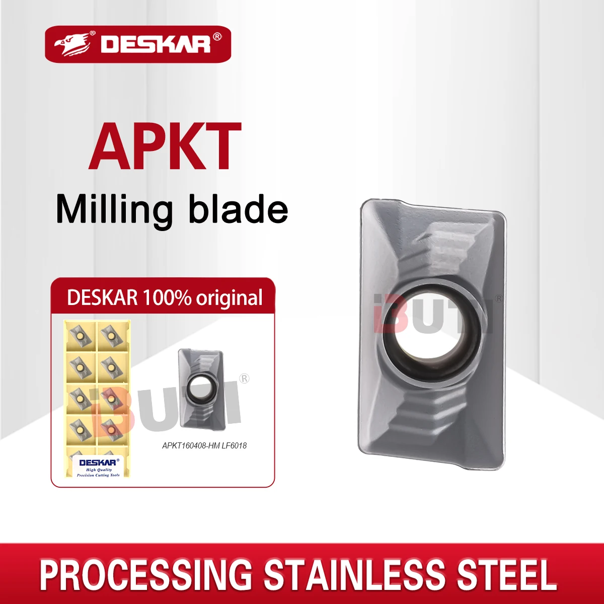 

Фрезерные лезвия с ЧПУ APKT 160408 -HM LF6018 Резак для резки твердосплавных вставок Фрезерный токарный инструмент, используемый для обработки нержавеющей стали