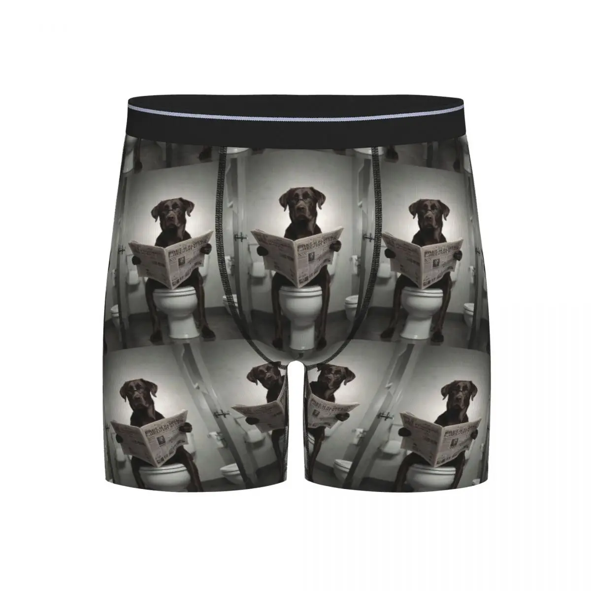 

Длинные трусы-боксеры, шорты, шоколадный лабрадор, трусы для чтения газет, мужские вентилируемые трусы для мужчин, подарок бойфренду