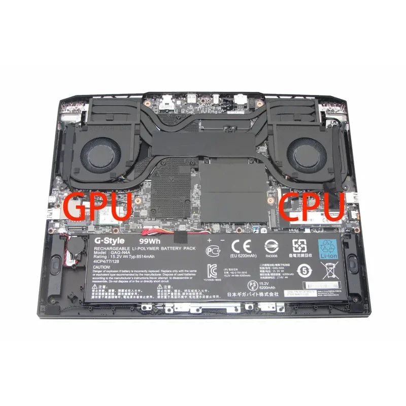 Laptop CPU GPU Cooling Fan DC12V 0.6A 4‑Pin For Gigabyte Aorus 15X ASF X5PASF RTX 4070 Notebook Cooler Fan
