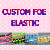 DHK 50yards 100yards Options Heat Transfer Custom Fold Elastic Ribbon FOE Stretch Printed DIY OEM Sewing Crafts Decoration S821
