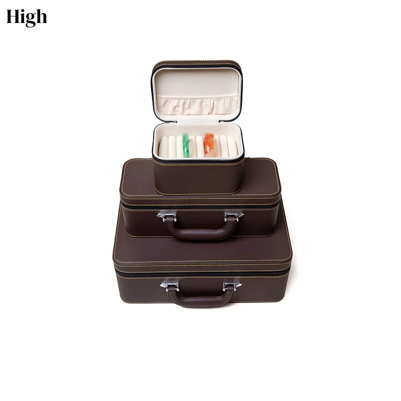

PU Leather Bracelet Display Box Rings Necklace Velvet Inner Jewelry Storage Boxes Organizer Holder Bracelet Carrying Case