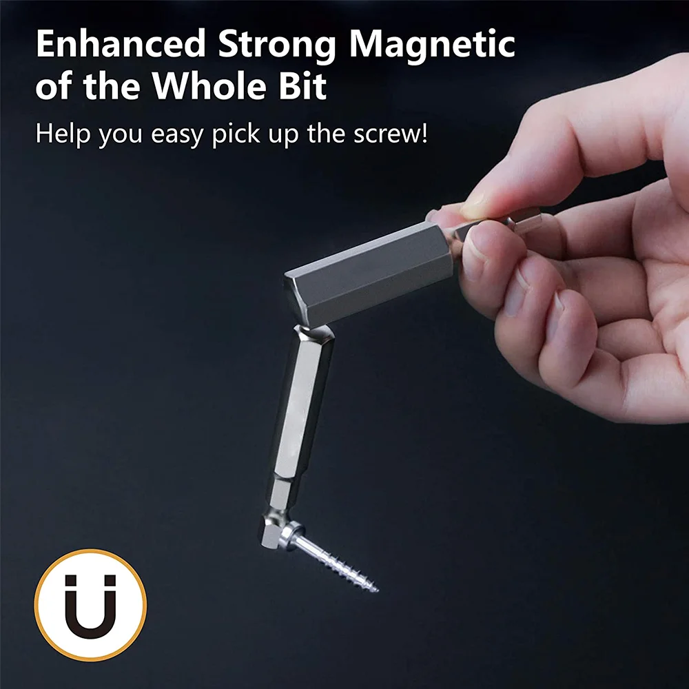 20Pcs Hexagonal Screwdriver Head Set S2 Alloy Steel Allen Screwdriver Socket Bit Metric Magnetic Screwdriver Bits Tool